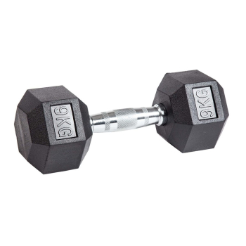 Гантель гексагональная обрезиненная ZSO, 9 кг Гантель гексагональная обрезиненная ZSO, 9 кг