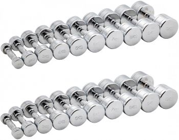 Гантельный ряд CHROME 1-10 кг (10 пар) Profi-Fit Гантельный ряд CHROME 1-10 кг (10 пар) Profi-Fit