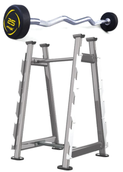 Комплект полиуретановых фиксированных W-образных штанг 10-45 кг. со стойкой Fitex Pro FTX-414.1W