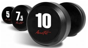 Набор обрезиненных гантелей Aerofit 2,5-25 кг (10 пар)