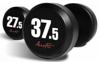 Набор обрезиненных гантелей Aerofit 27,5-37,5 кг (5 пар)