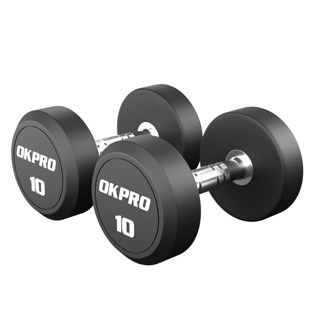 Набор обрезиненных гантелей 2,5-25кг, с шагом 2,5кг OKPRO PRO-Style OK1012