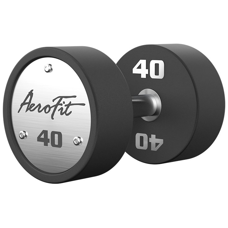 Набор полиуретановых гантелей, 40-50 кг, 5 пар AeroFit AFPUDB40-50