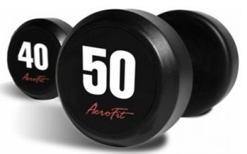 Набор обрезиненных гантелей Aerofit 40-50 кг (5 пар)