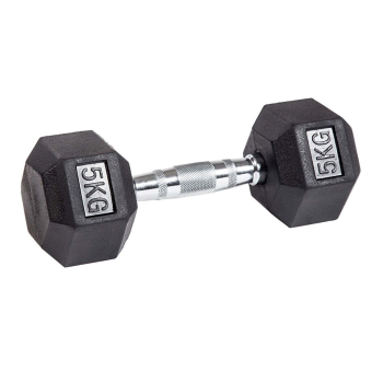 Гантель гексагональная обрезиненная ZSO, 5 кг