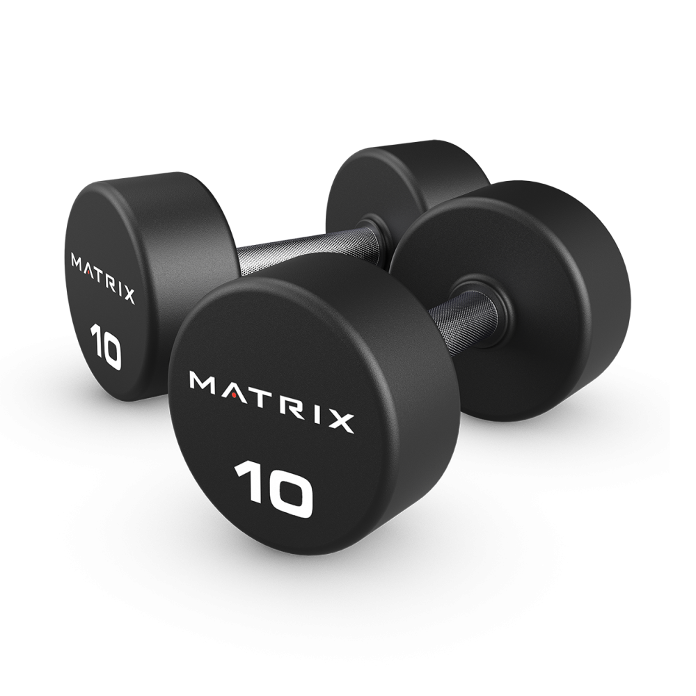 Гантели обрезиненные 9 кг. Matrix MAC-09RUB-DB-RS