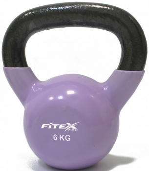 Гиря в виниловой оболочке Fitex Pro, 6 кг