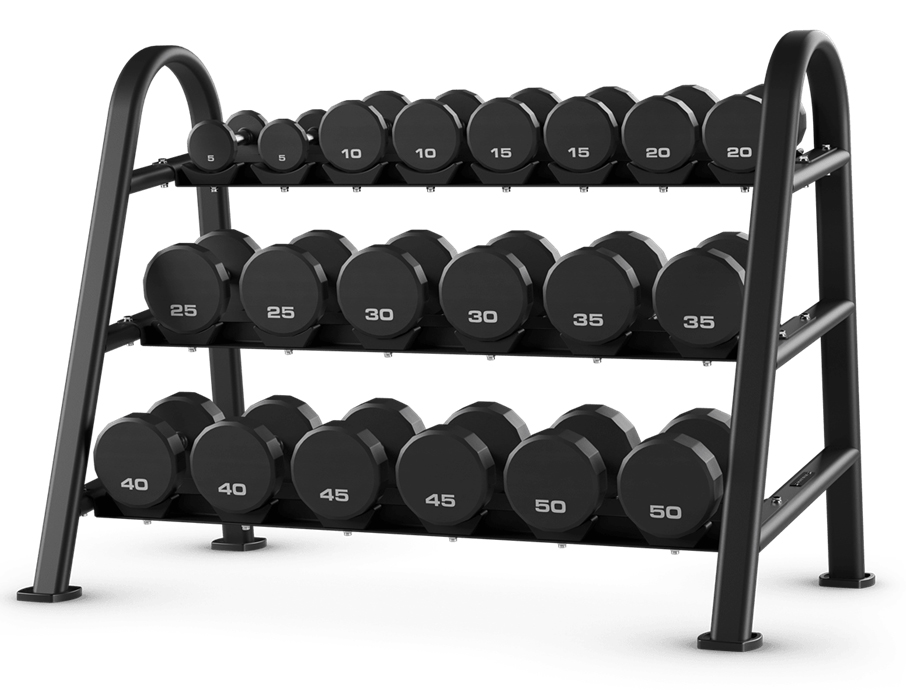 Стойка для гантелей, 3-ярусная (на 10 пар). Matrix MAC-3T-DBS-RAC-10R