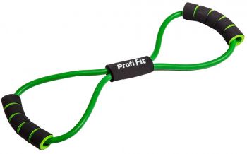 Эспандер трубчатый Profi-Fit, восьмерка, зеленый, сопротивление среднее 5 кг Эспандер трубчатый Profi-Fit, восьмерка, зеленый, сопротивление среднее 5 кг