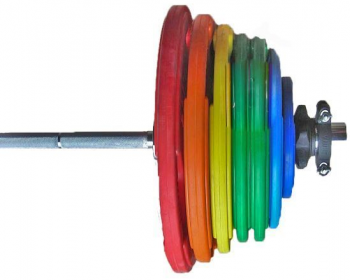 Штанга «Олимпийская» 265 кг в комплекте с цветными дисками