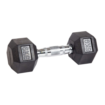 Гантель гексагональная обрезиненная ZSO, 6 кг Гантель гексагональная обрезиненная ZSO, 6 кг