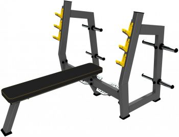 Скамья-стойка для жима штанги лёжа с площадкой для страховки DHZ A-3043М