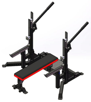 Жимовая скамья домкратная для пауэрлифтинга Aerofit ONE P1410F