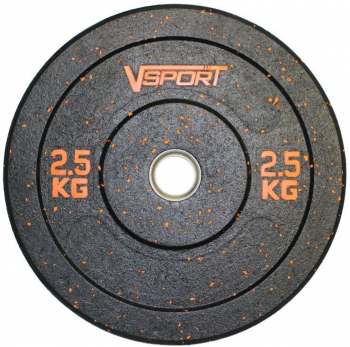 Диск бамперный черный V-Sport, 2,5 кг