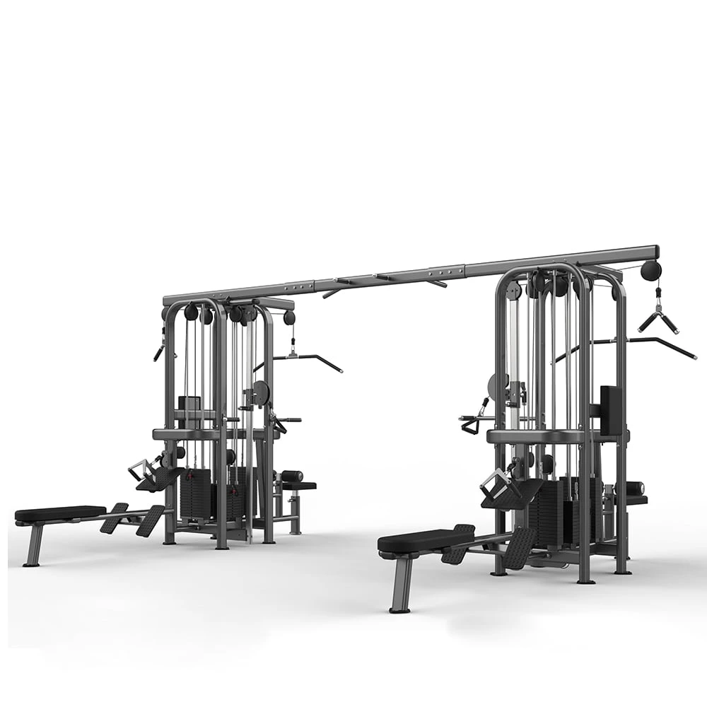 Силовая станция 8-сторонняя Realleader FM-1007 (черная рама, бордовая обивка)