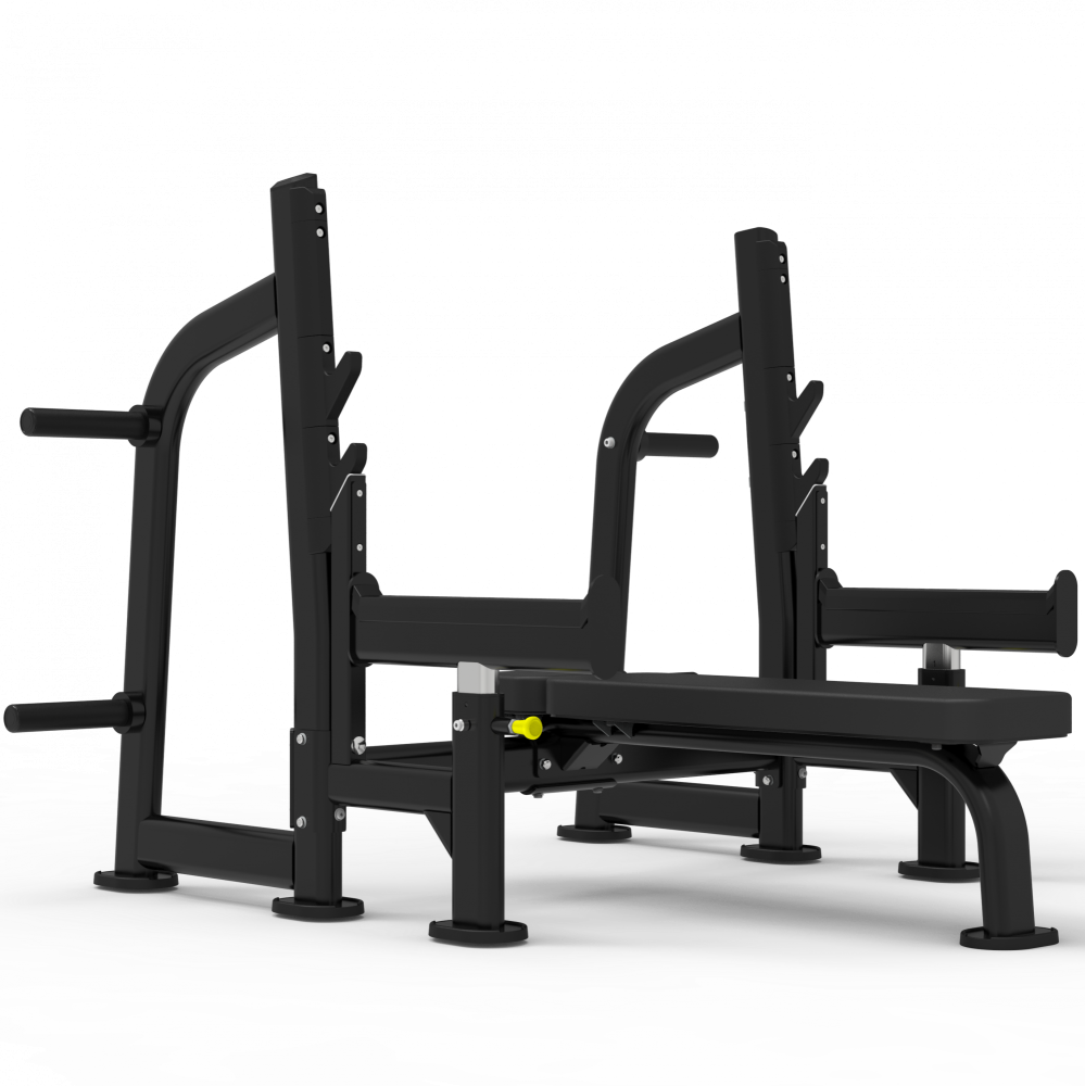 Олимпийская горизонтальная скамья для жима со страховочными упорами Impulse ITF8202+ITF8202OPT Олимпийская горизонтальная скамья для жима со страховочными упорами Impulse ITF8202+ITF8202OPT