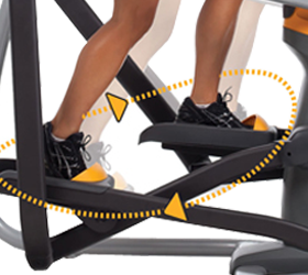 Разработанная Институтом Купера траектория Bioradius Perfect Stride™ для наилучшего аэробного результата Разработанная Институтом Купера траектория Bioradius Perfect Stride™ для наилучшего аэробного результата