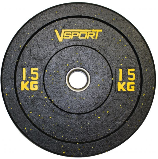 Диск бамперный черный V-Sport, 15 кг