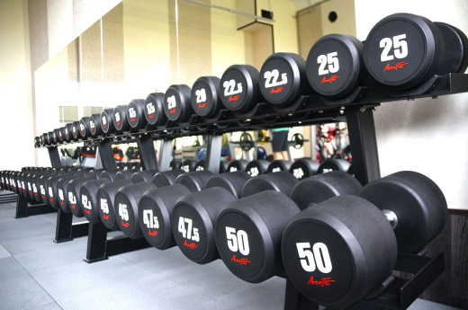 Набор обрезиненных гантелей Aerofit 40-50 кг (5 пар) - фото 2