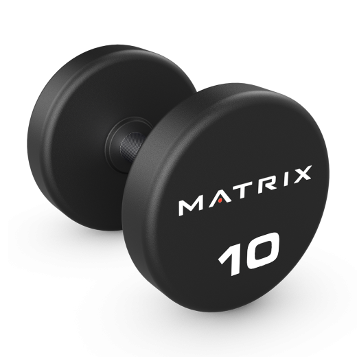 Набор гантелей с уретановым покрытием, 22-40 кг (шаг 2 кг), 10 пар Matrix MAC-URE-DB-R-S620 - фото 4