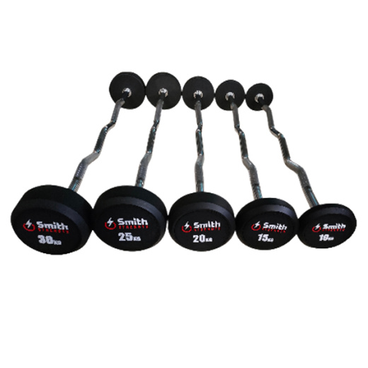 Набор обрезиненных фиксированных штанг 10-30 кг с изогнутой ручкой Smith DB145-BS