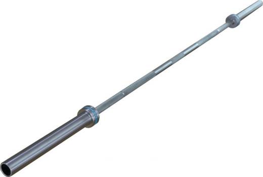 Гриф для пауэрлифтинга, D-50, L2200, гладкая втулка, до 680 кг, замки-пружины. Profi-Fit