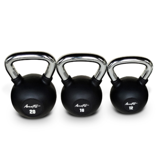 Гиря обрезиненная с хромированной рукояткой 8 кг Aerofit AFBK8 - фото 3