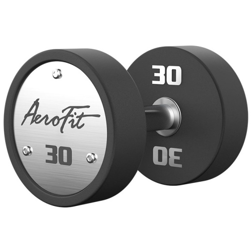 Набор полиуретановых гантелей , 27,5-37,5 кг, 5 пар AeroFit AFPUDB27.5-37 - фото 4