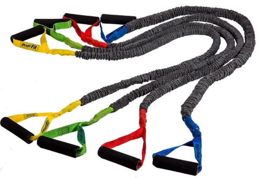 Эспандер трубчатый Profi-Fit, в чехле-рукаве, сопротивление 13 кг Эспандер трубчатый Profi-Fit, в чехле-рукаве, сопротивление 13 кг