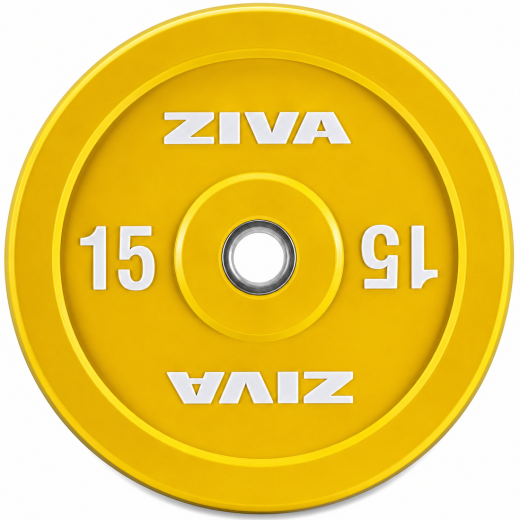 Диск бампированный обрезиненный цветной Ziva ZXP-RBBP, 15 кг