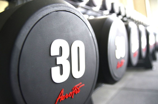 Набор обрезиненных гантелей Aerofit 2,5-25 кг (10 пар) - фото 4