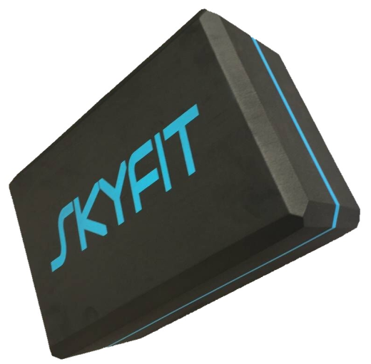 Блок для йоги SkyFit, черный 23x15x10 см