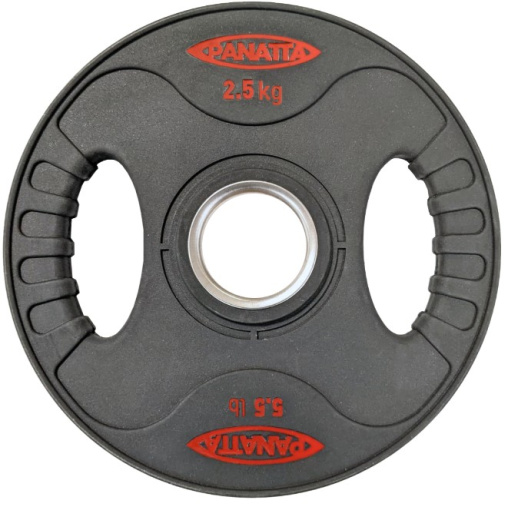 Диск с уретановым покрытием и хватами 2,5 кг. Panatta 1BP025