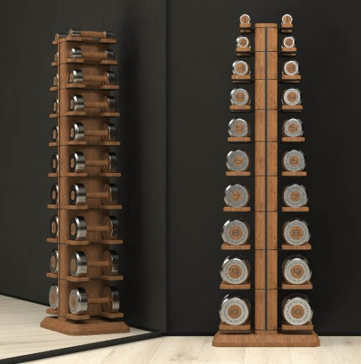 Система хранения гантельного ряда 1-10 кг. UNO Albero Uno Estetico UN-1308