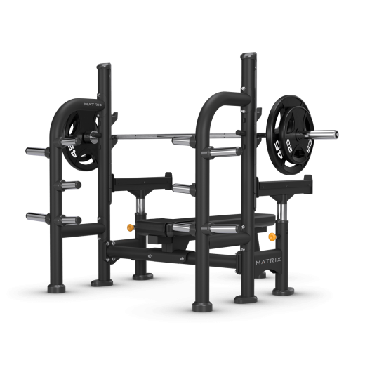 Скамья горизонтальная для жима со страховочными упорами Matrix Magnum MG-A78S