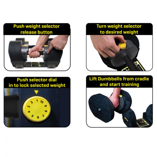 Набор гантелей FD Fitness MX Select MX-55 4,5-24,9 кг (2 шт)