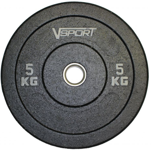 Диск бамперный черный V-Sport, 5 кг