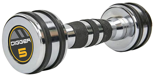 Комплект хромированных гантелей 10 пар от 1 до 10 кг Hasttings Digger HD51D5B-1-10 Комплект хромированных гантелей 10 пар от 1 до 10 кг Hasttings Digger HD51D5B-1-10