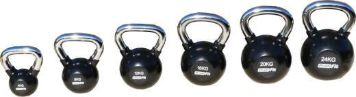 Гиря обрезиненная с хромированной ручкой 24 кг. Profi-Fit - фото 2