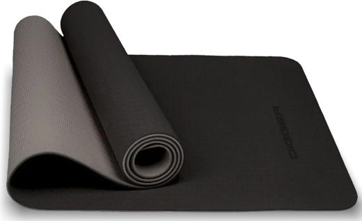 Коврик для йоги TPE 6 мм Фиолетовый Двухсторонний (с люверсами) Hasttings Digger HD22D1C-Black-Gray