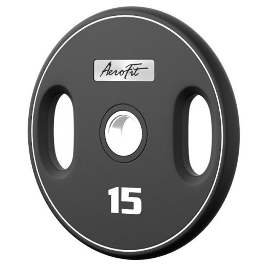 Олимпийский полиуретановый диск 15 кг Aerofit AFPUPLB15