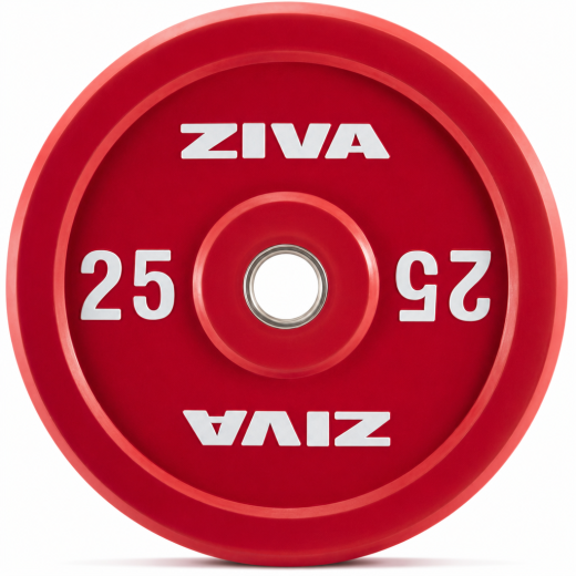 Диск бампированный обрезиненный цветной Ziva ZXP-RBBP, 25 кг