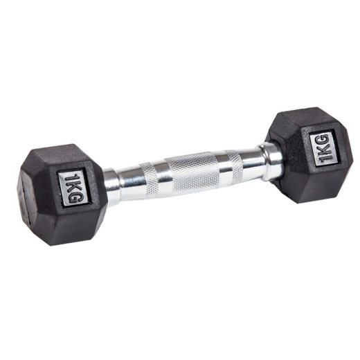 Гантель гексагональная обрезиненная ZSO, 1 кг - фото 1