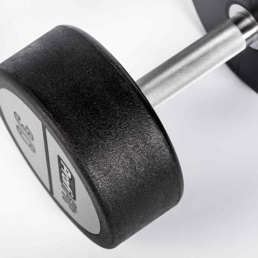 Гантельный ряд полиуретановый LEVEL (шаг 2,5 кг, 5 пар) 27,5-37,5 кг Profi-Fit