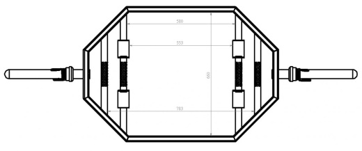 Трэп-гриф, L1830, гладкая втулка. Profi-Fit