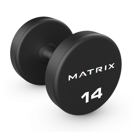 Набор гантелей с уретановым покрытием, 22-40 кг (шаг 2 кг), 10 пар Matrix MAC-URE-DB-R-S620 - фото 3
