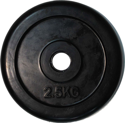 Диск обрезиненный, черный Classic  D-26, 2,5 кг. Profi-Fit - фото 1