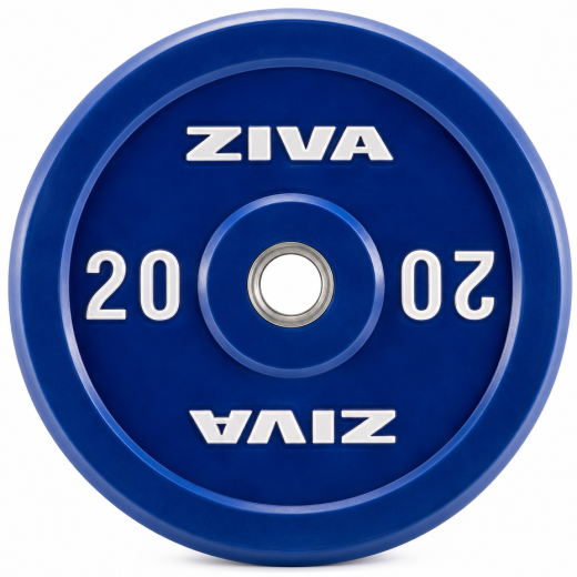 Диск бампированный обрезиненный цветной Ziva ZXP-RBBP, 20 кг