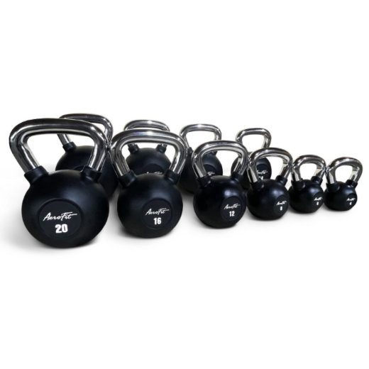 Гиря обрезиненная с хромированной рукояткой 28 кг Aerofit AFBK28 - фото 1