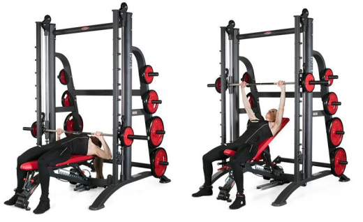 Машина Смита с противовесом и фиксируемой регулируемой скамьей Panatta 1HP120F - фото 2